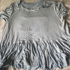 blue babydoll top